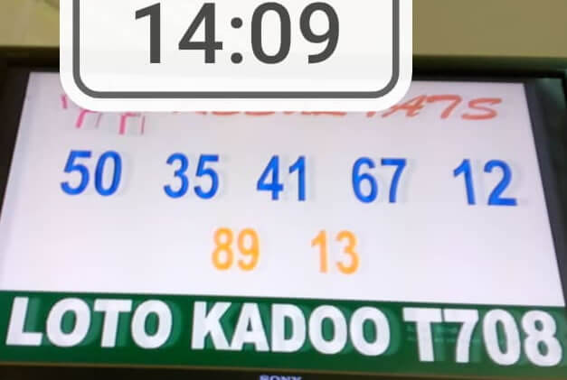 Résultats du loto Kadoo tirage 708