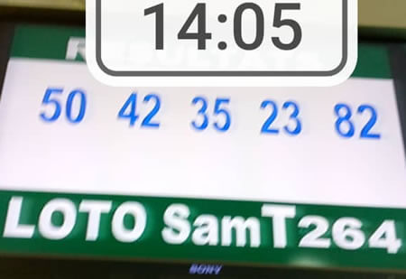 Résultats du loto SAM tirage 264