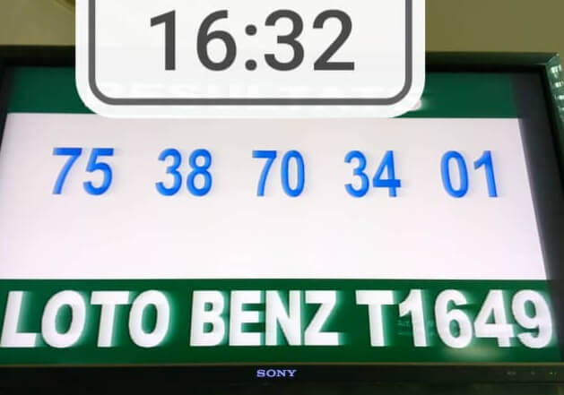 Résultats du loto Benz tirage 1649