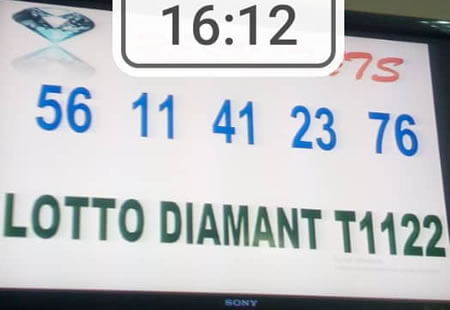 Résultats du lotto Diamant tirage 1122