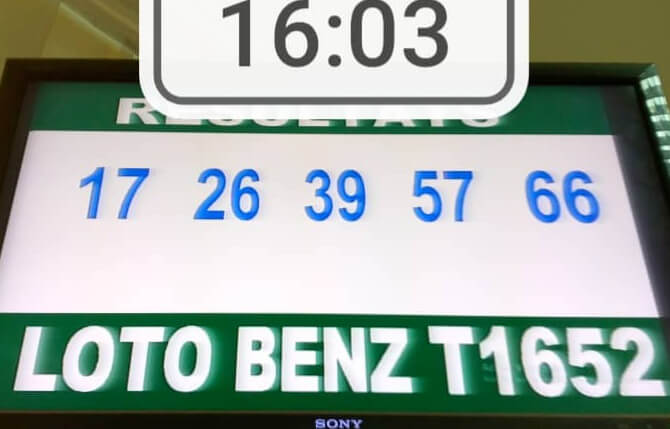 Résultats du loto Benz tirage 1652