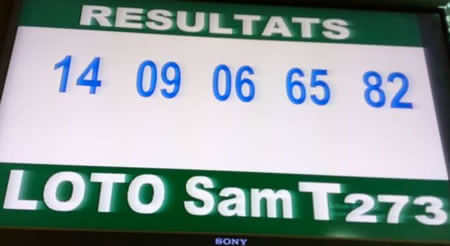 Résultats du loto SAM tirage 273