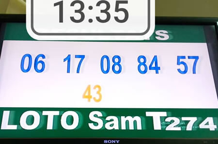 Résultats du loto SAM tirage 274
