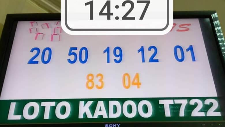 Résultats du loto Kadoo tirage 722