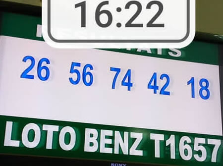 Résultats du loto BENZ tirage 1657