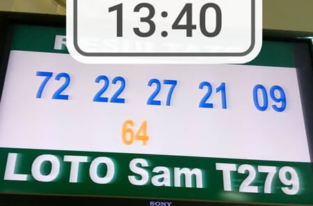 Résultats du loto SAM tirage 279