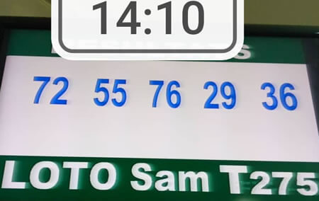 Résultats du loto SAM tirage 275