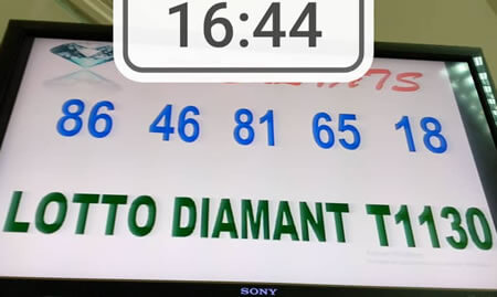 Résultats du lotto Diamant tirage 1130
