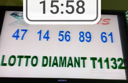 Résultats du lotto Diamant tirage 1132