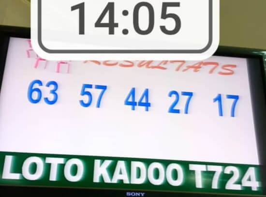 Résultats du loto Kadoo tirage 724