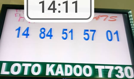 Résultats du loto kadoo tirage 730