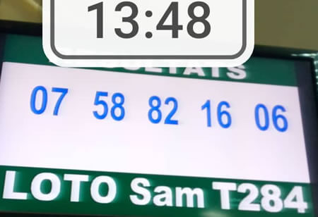Résultats du Lotto Sam tirage 284