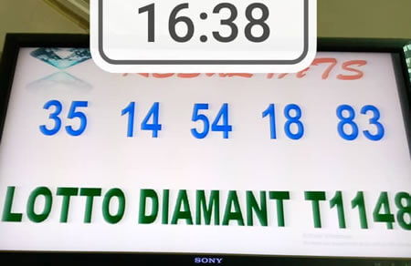 Résultats du lotto Diamant tirage 1148
