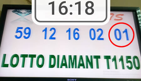 Résultats pour le lotto Diamant tirage 1150