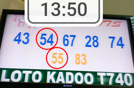 Résultats du loto Kadoo tirage 740