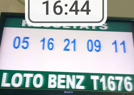 Résultats du loto Benz tirage 1676