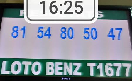 Résultats du loto Benz tirage 1677