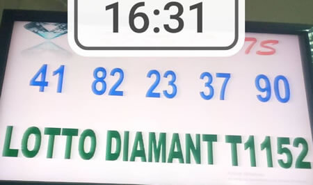 Résultats pour le loto Diamant tirage 1152