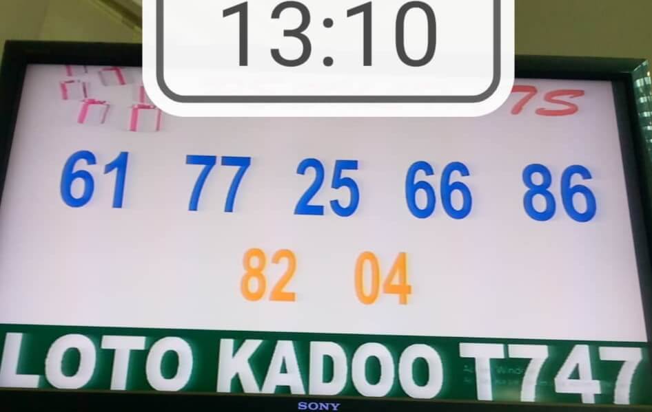 Résultats du loto Kadoo tirage 747