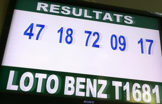 Résultats du loto Benz tirage 1681