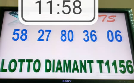 Résultats du lotto Diamant tirage 1156