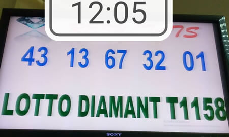Résultats du lotto Diamant tirage 1158