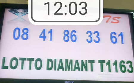 Résultats du loto Diamant tirage 1163