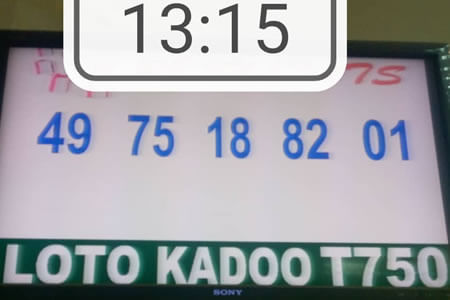 Résultats du loto Kadoo tirage 750