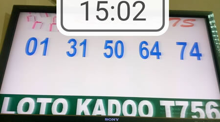 Résultats du loto Kadoo tirage 756