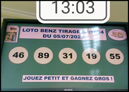 Résultats du loto Benz tirage 1694