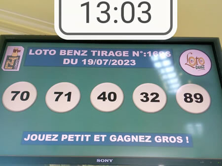 Résultats du loto Benz tirage 1696