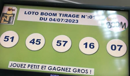 Résultats Loto BOOM tirage n°01