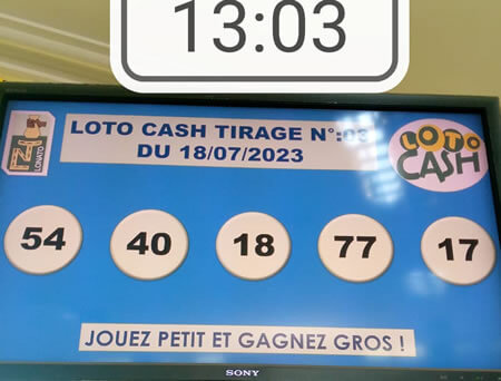 Résultats du loto Cash tirage n° 003