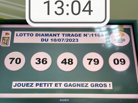 Résultats du loto Diamant tirage 1169