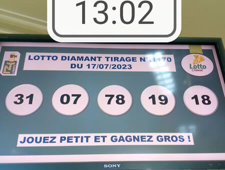 Résultats du loto Diamant tirage 1170