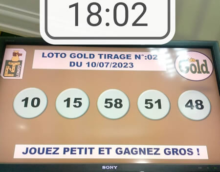 Résultats Loto Gold tirage n°0002
