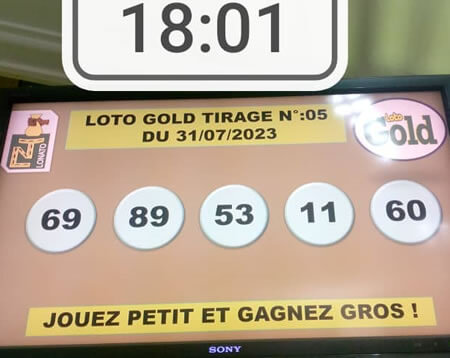 Résultats Loto Gold tirage n°05