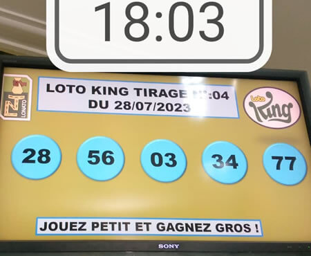 Résultats Loto KING tirage n°04