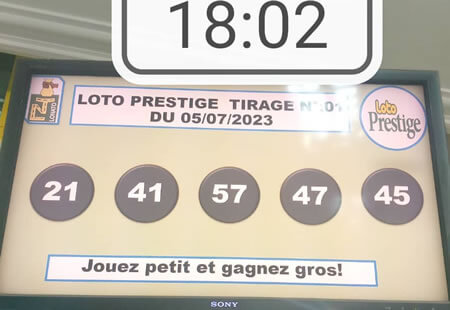 Résultats Loto PRESTIGE tirage n°01