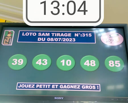 Résultats du loto SAM titrage 315