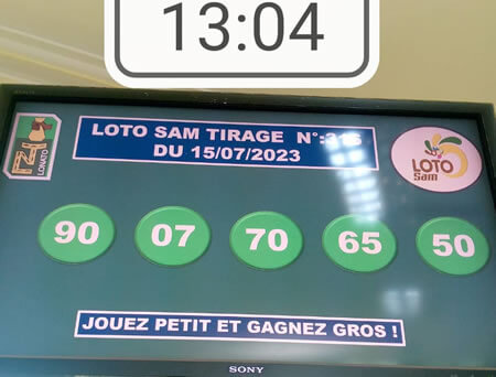 Résultats du loto SAM titrage 316