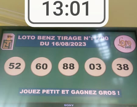 Résultats du loto Benz tirage 1700