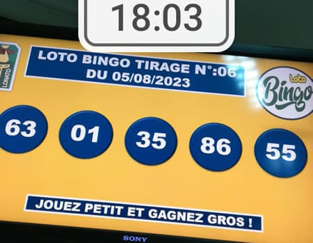Résultats du Loto Bingo tirage n° 06