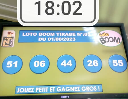 Résultats Loto BOOM tirage n° 05