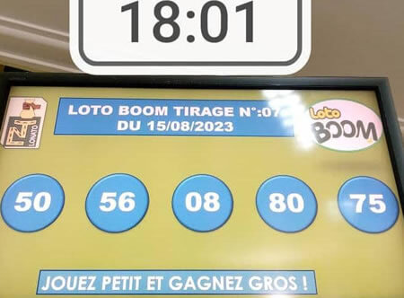 Résultats Loto BOOM tirage n° 07