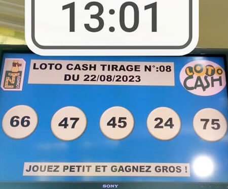 Résultats du loto Cash tirage n° 08