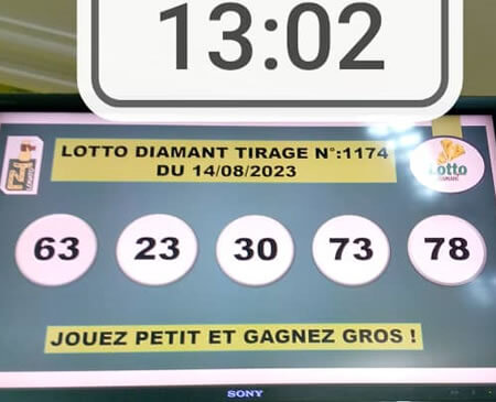 Résultats du lotto Diamant tirage 1174