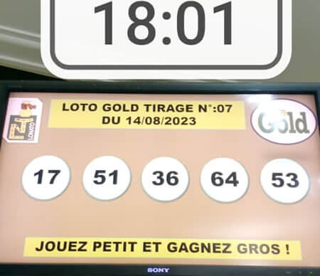 Résultats Loto Gold tirage n° 07