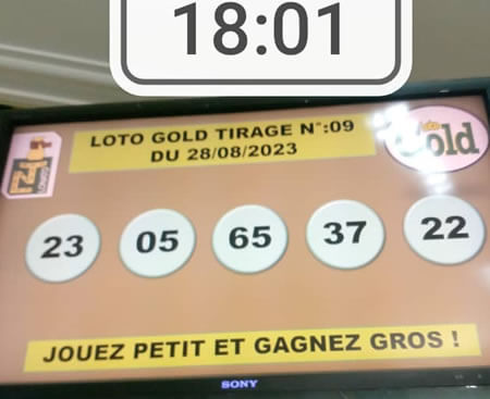Résultats Loto Gold tirage n° 09