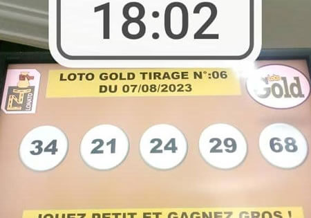 Résultats Loto Gold tirage n° 06